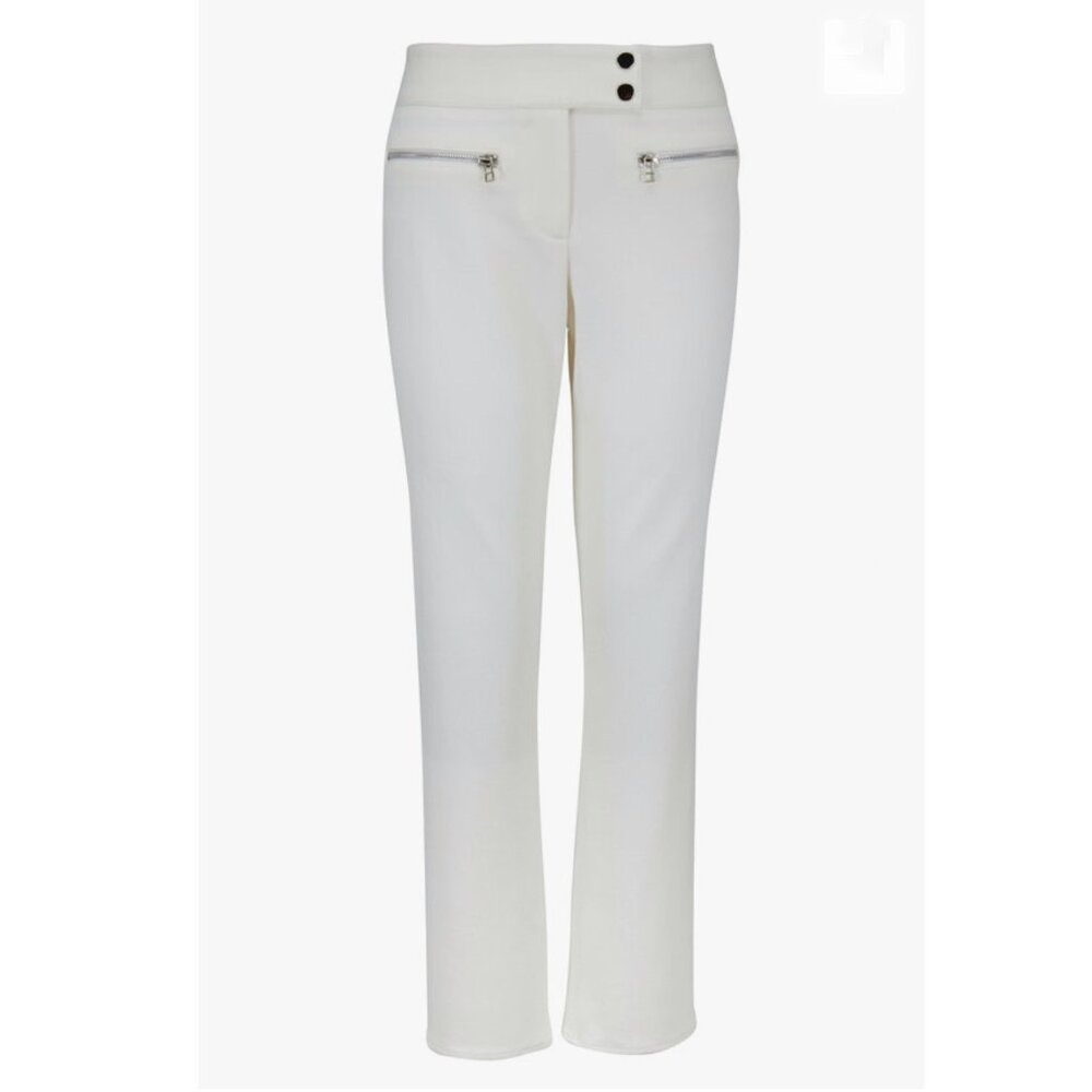 Veronica Beard Metro Crop Stretch Twill Flared Pants White Size 8 - Picture 3 of 16